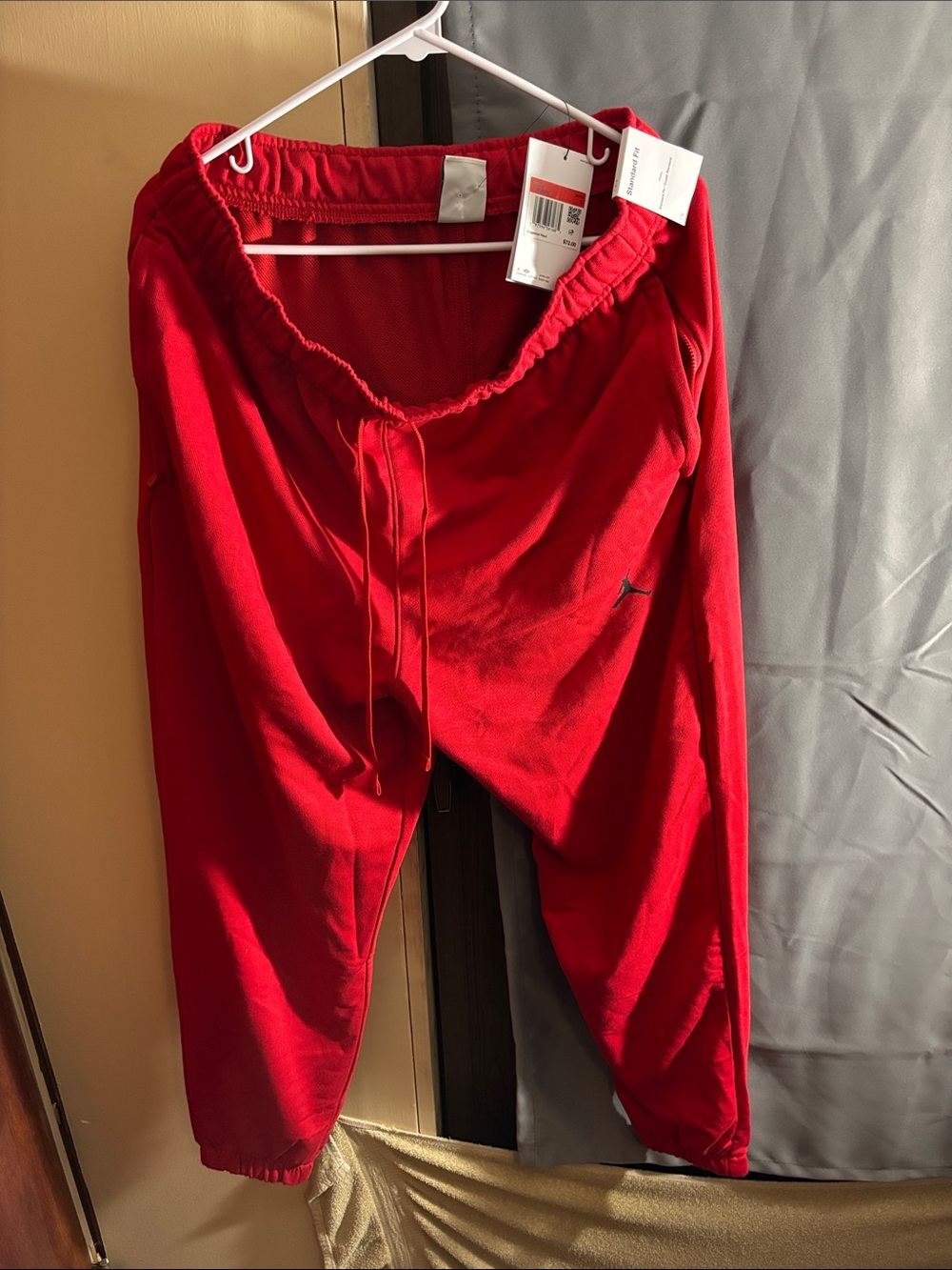 Jordan Kids Red Elastic Waist Joggers